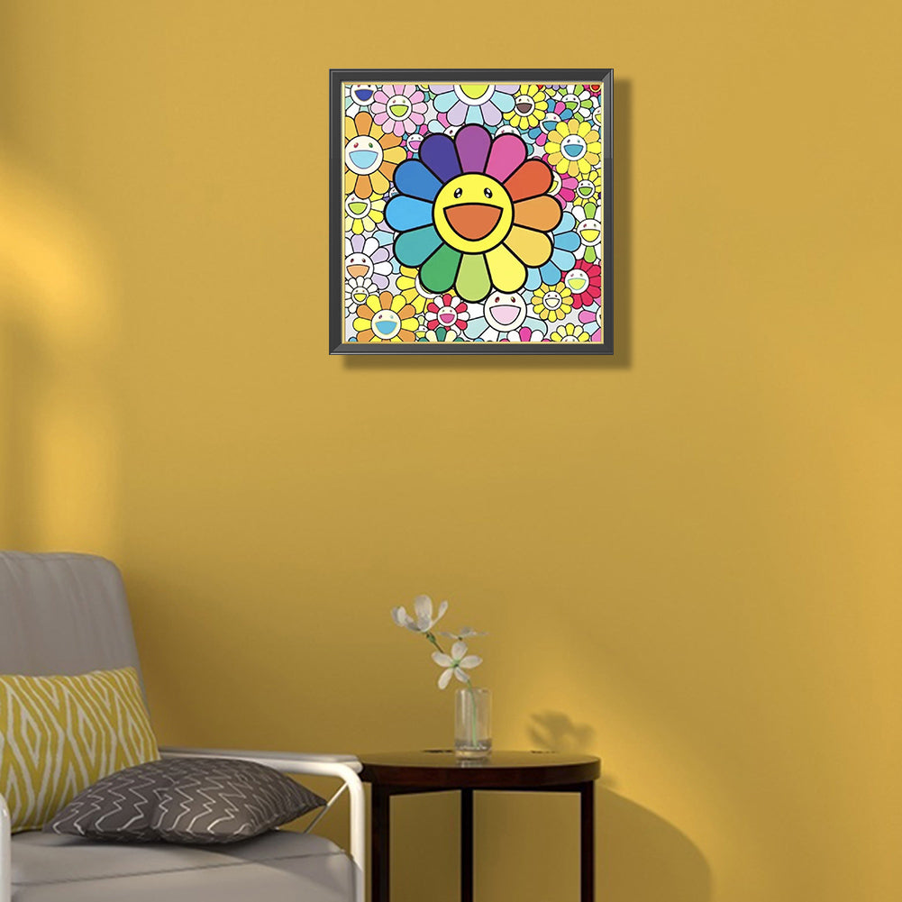 Colorful Flower - Full Round Drill Diamond Painting 40*40CM