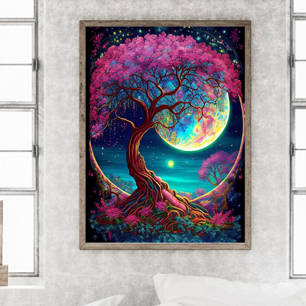 Moonlight Tree Of Life - Full Round Drill Diamond Painting 30*40CM