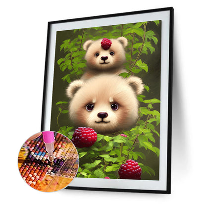 Raspberry Bear - Full Round Drill Diamond Painting 30*40CM