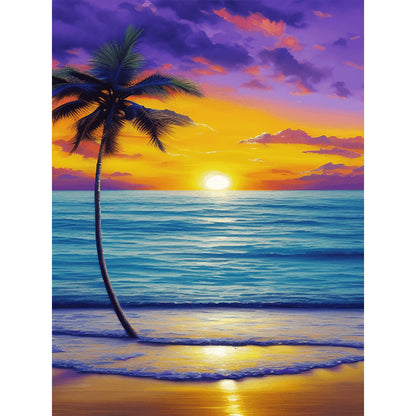 Coconut Beach - Full Round Drill Diamond Painting 30*40CM