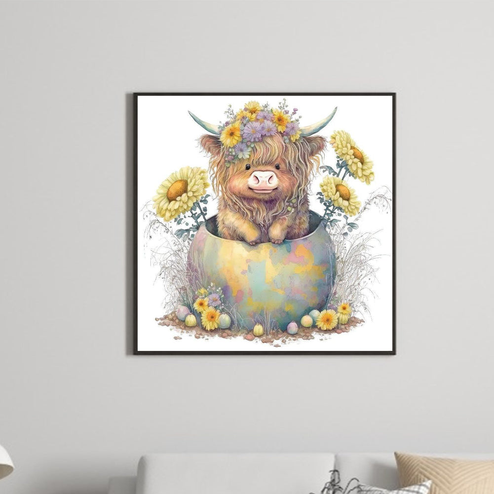 Watercolor Yak - Full Round Drill Diamond Painting 30*30CM