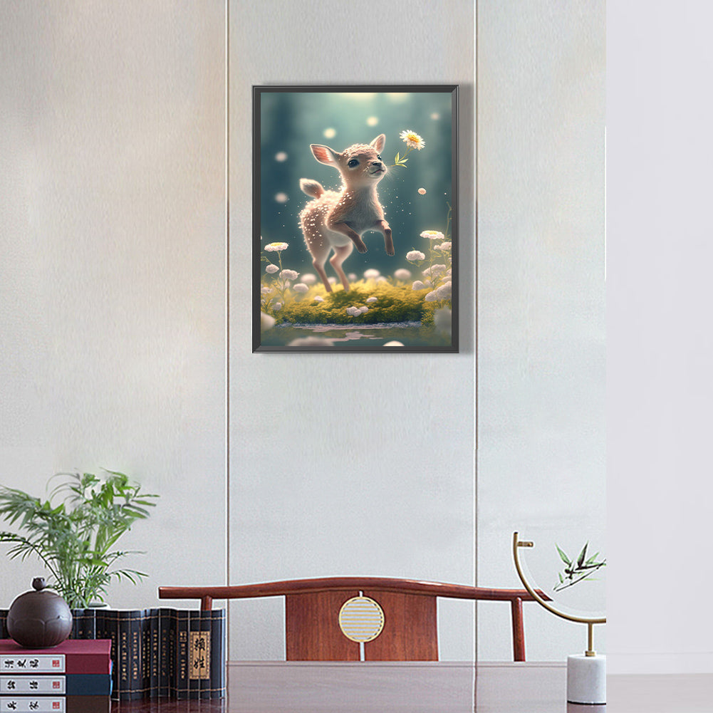 Deer - Full Round Drill Diamond Painting 30*40CM
