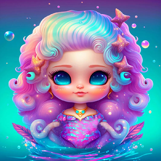 Elf Mermaid - Full Round Drill Diamond Painting 30*30CM