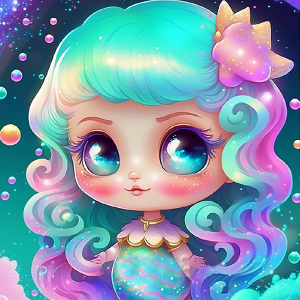 Elf Mermaid - Full Round Drill Diamond Painting 30*30CM
