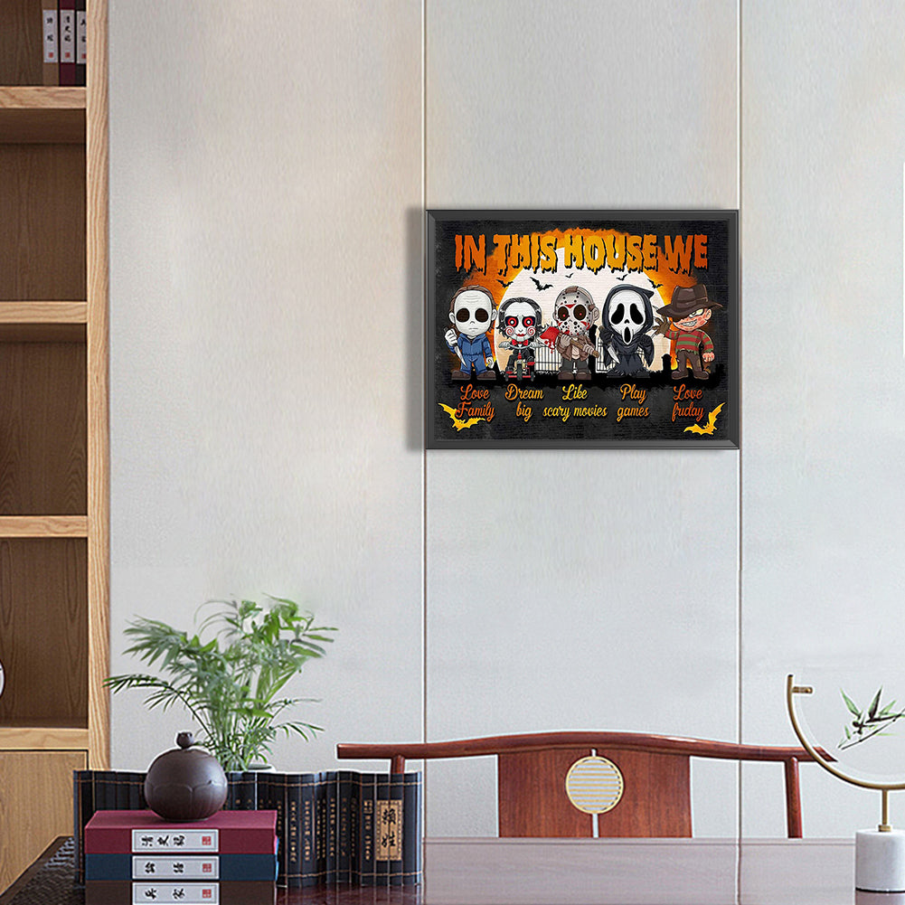 Horror Movie - Full Round Drill Diamond Painting 40*30CM