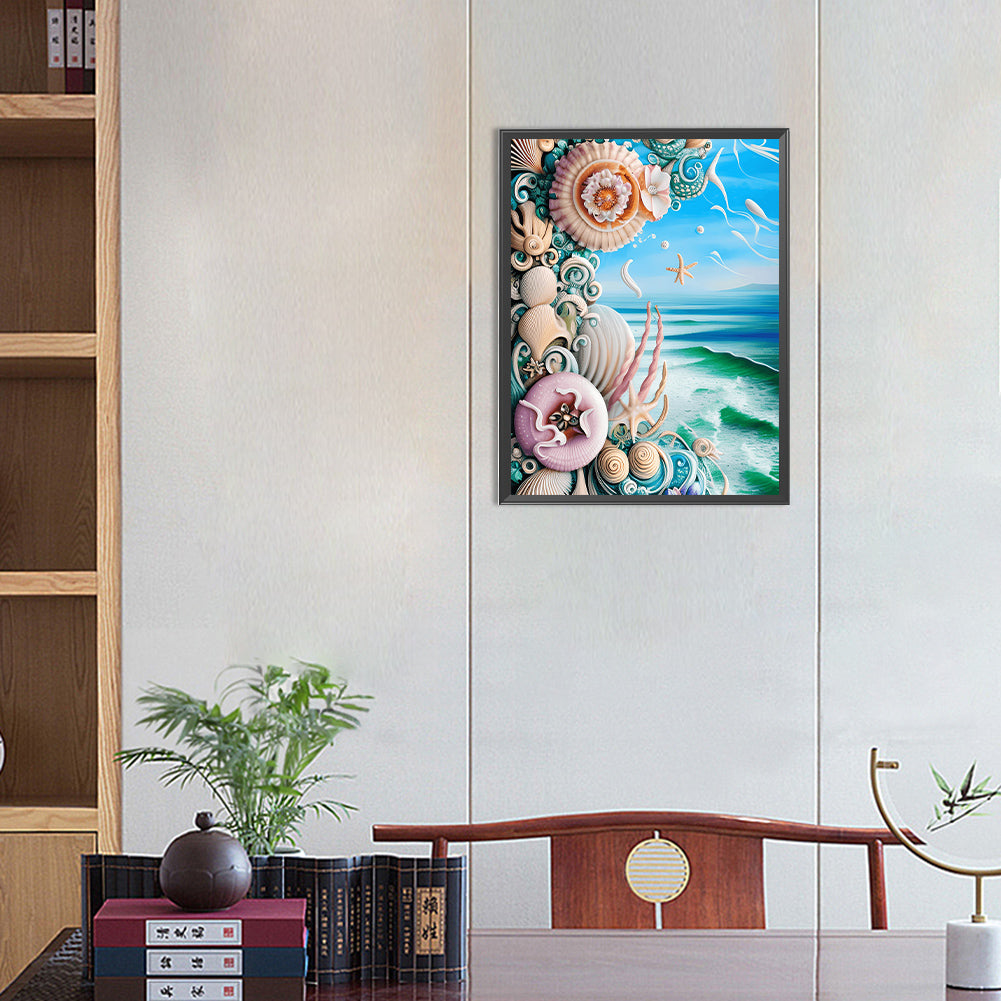 Dream Beach Shells - Full Round Drill Diamond Painting 30*40CM