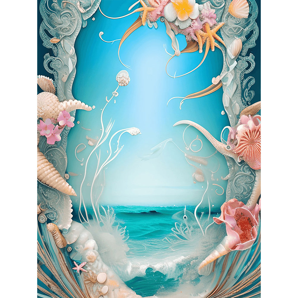 Dream Beach Shells - Full Round Drill Diamond Painting 30*40CM