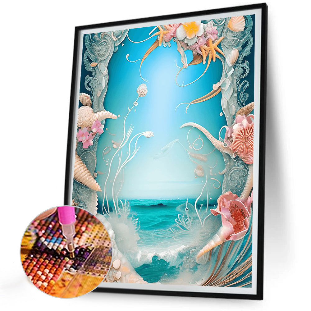 Dream Beach Shells - Full Round Drill Diamond Painting 30*40CM