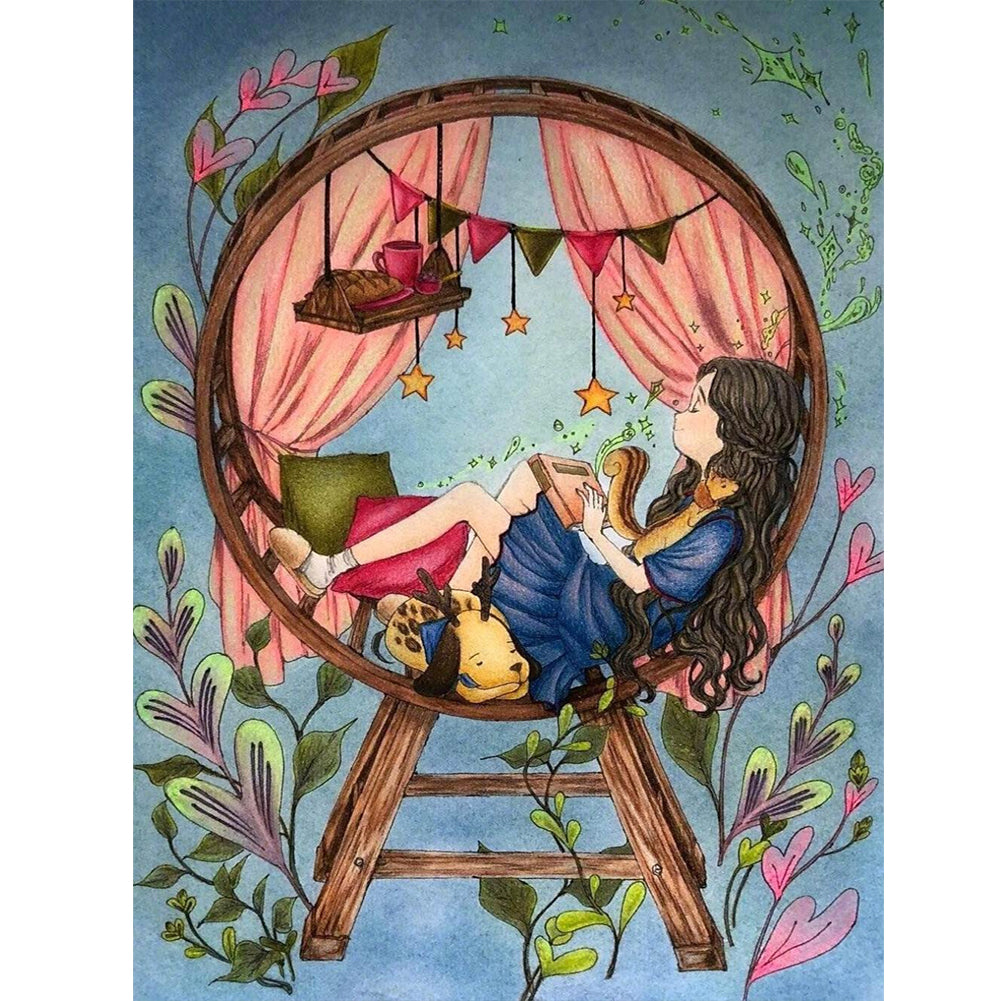 Little Girl - Full Round Drill Diamond Painting 30*40CM