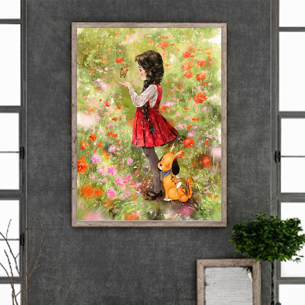 Little Girl - Full Round Drill Diamond Painting 30*40CM