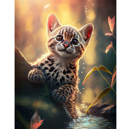 Little Cheetah - Full Square Drill Diamond Painting 40*50CM