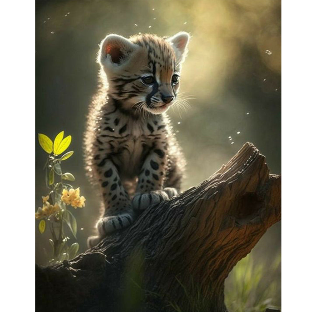 Little Cheetah - Full Square Drill Diamond Painting 40*50CM