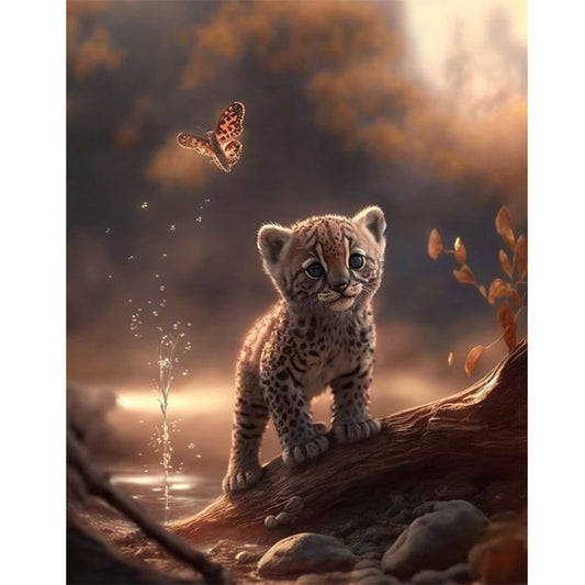 Little Cheetah - Full Square Drill Diamond Painting 40*50CM