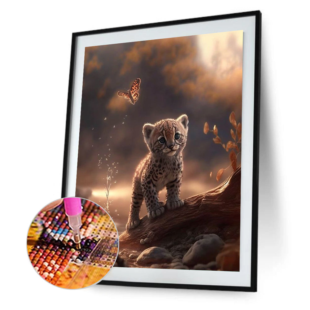 Little Cheetah - Full Square Drill Diamond Painting 40*50CM