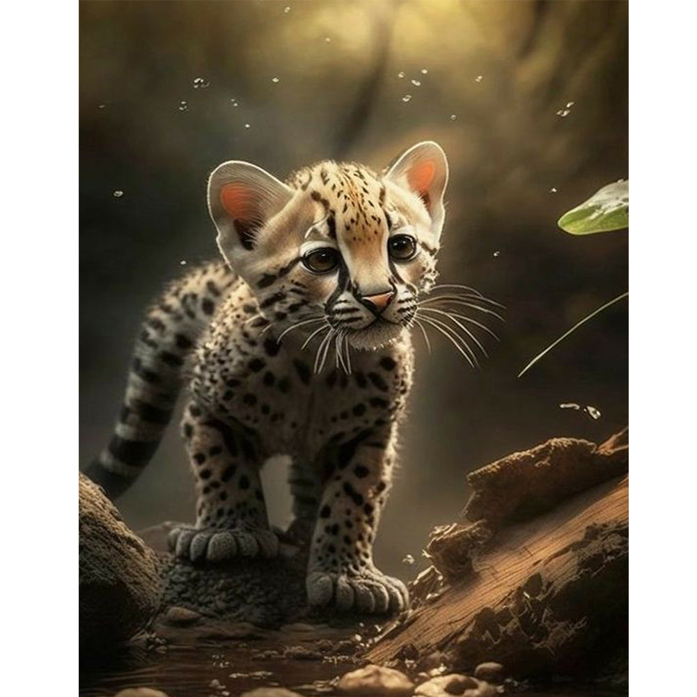 Little Cheetah - Full Square Drill Diamond Painting 40*50CM
