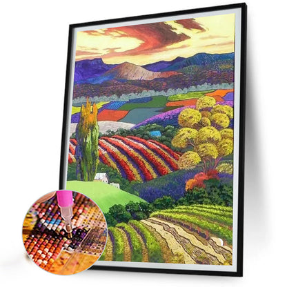 Farmland Landscape - Full Round Drill Diamond Painting 30*40CM