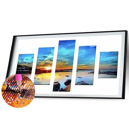 Seaside - Full Round Drill Diamond Painting 80*40CM