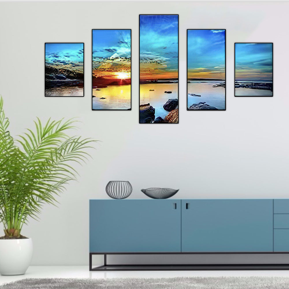 Seaside - Full Round Drill Diamond Painting 80*40CM