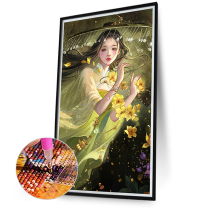 Antique Girl - Full Round Drill Diamond Painting 40*70CM