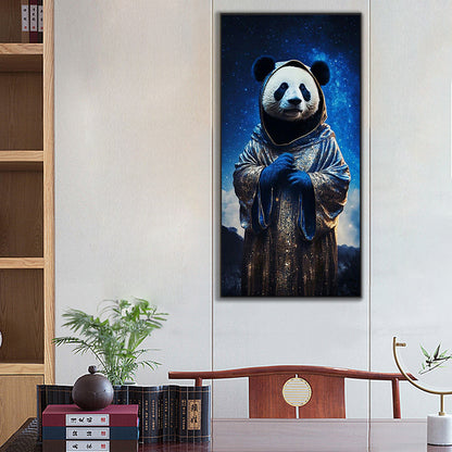 Panda Under The Starry Night - Full Round Drill Diamond Painting 40*80CM