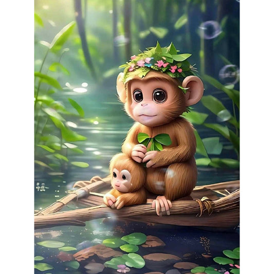 Animals In The Jungle - Full Round Drill Diamond Painting 30*40CM