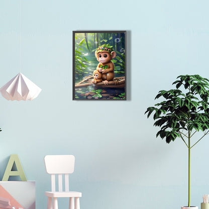 Animals In The Jungle - Full Round Drill Diamond Painting 30*40CM