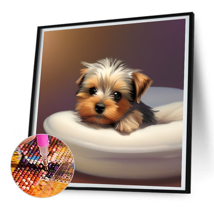 Yorkshire Terrier - Full Round Drill Diamond Painting 30*30CM