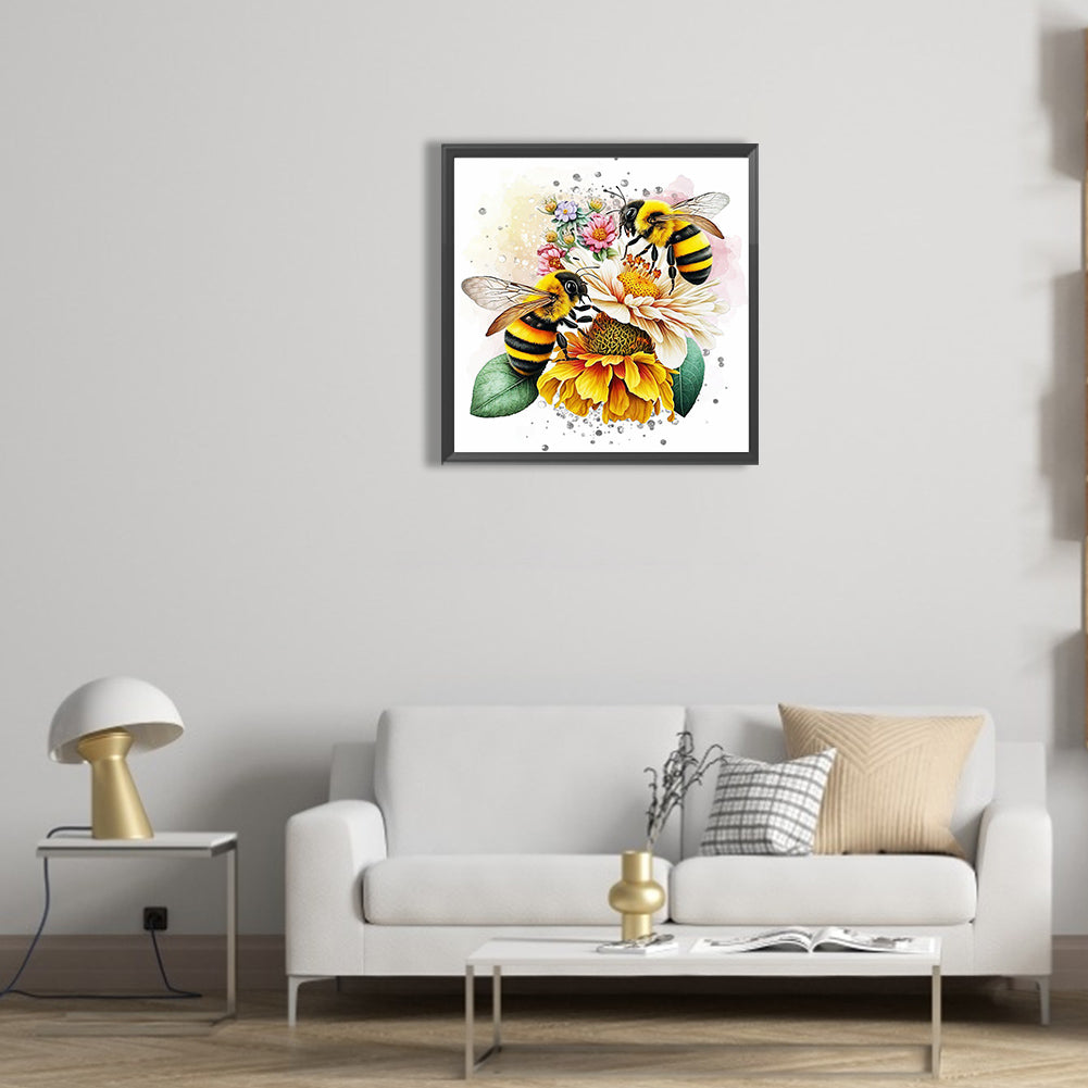 Bee - Full Round Drill Diamond Painting 30*30CM