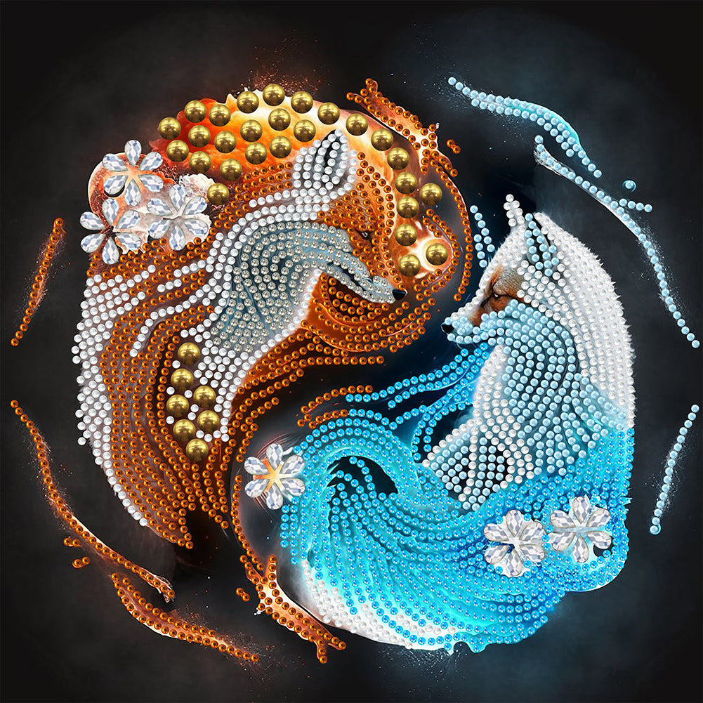 Tai Chi Yin Yang Fox - Special Shaped Drill Diamond Painting 30*30CM