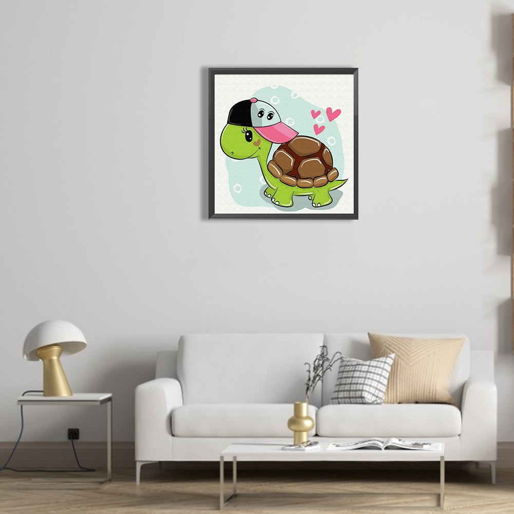 Little Turtle Going Out - Full Round Drill Diamond Painting 30*30CM