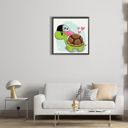 Little Turtle Going Out - Full Round Drill Diamond Painting 30*30CM