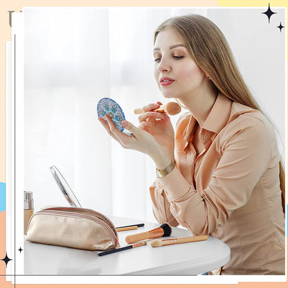 DIY Diamond Painting Makeup Mirror Portable Diamond Art Mosaic Makeup Mirror