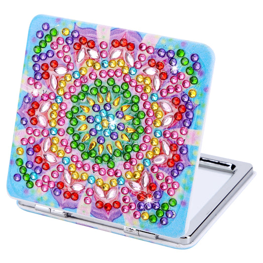 DIY Diamond Painting Makeup Mirror Portable Diamond Art Mosaic Makeup Mirror