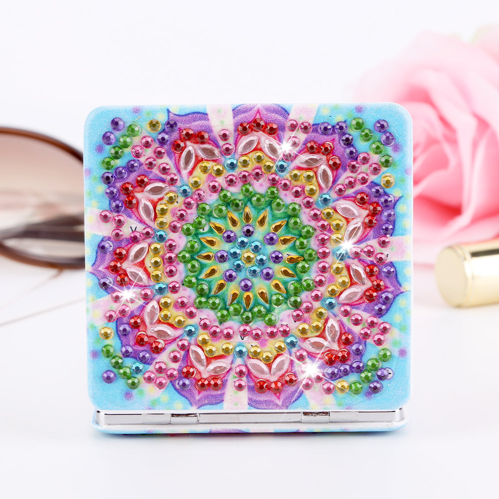 DIY Diamond Painting Makeup Mirror Portable Diamond Art Mosaic Makeup Mirror