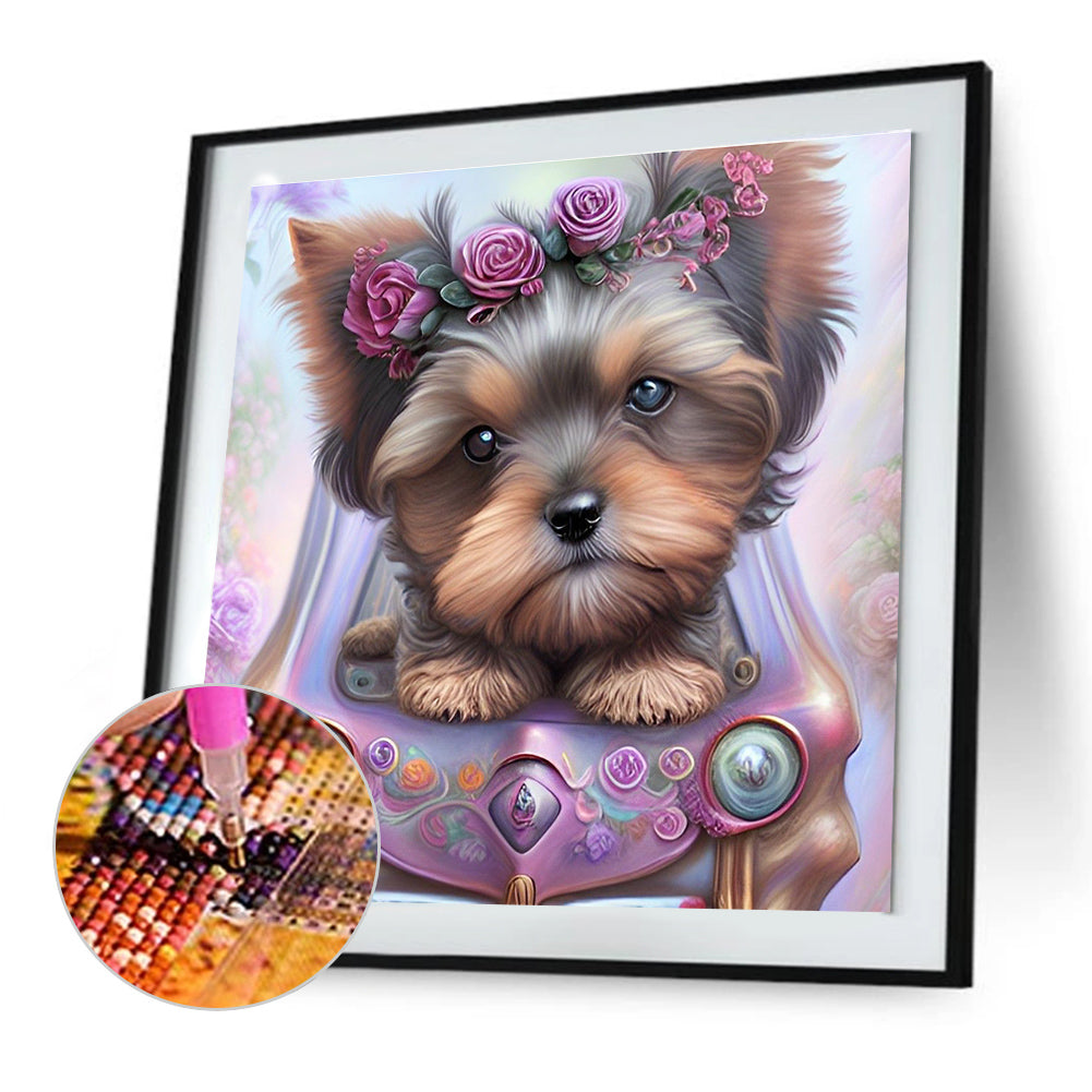 Yorkshire Terrier - Full Round Drill Diamond Painting 30*30CM