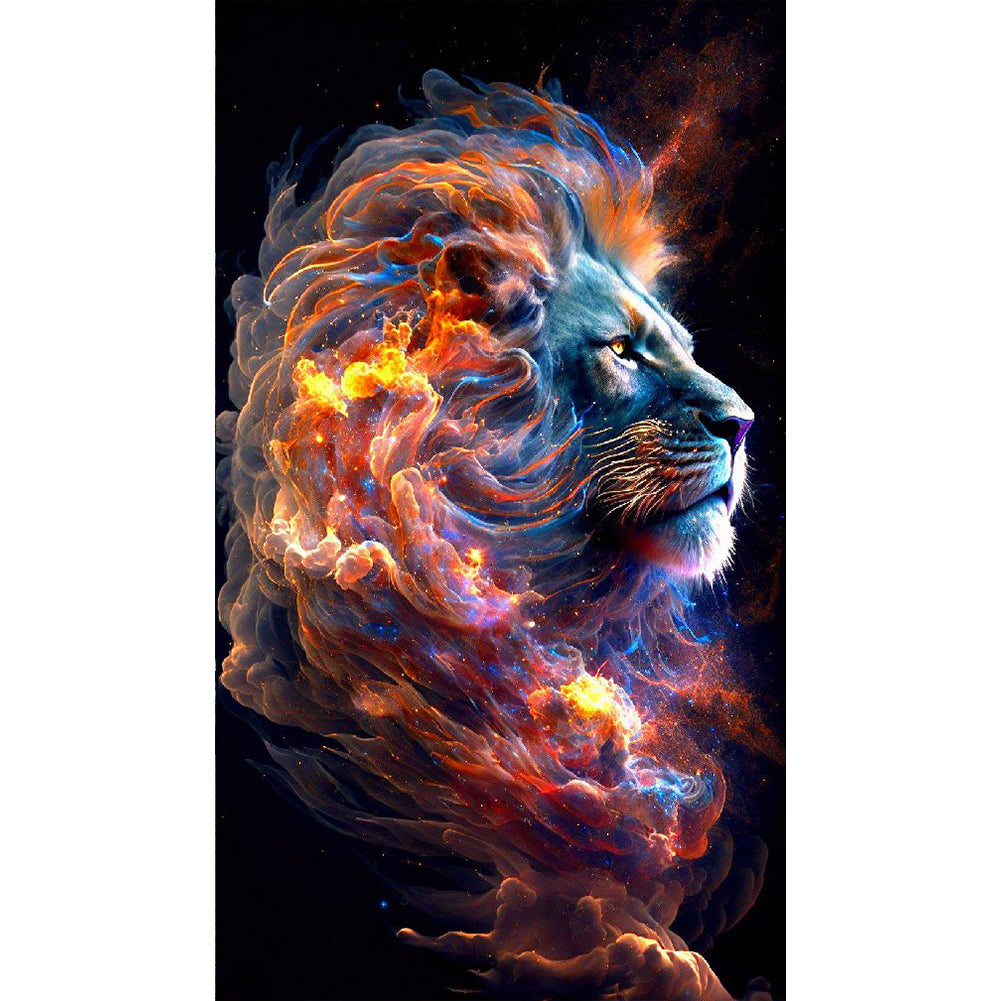 Lion - Full Round Drill Diamond Painting 40*70CM