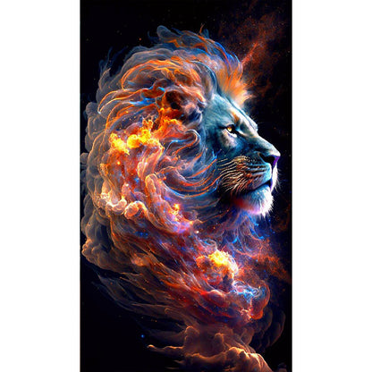 Lion - Full Round Drill Diamond Painting 40*70CM
