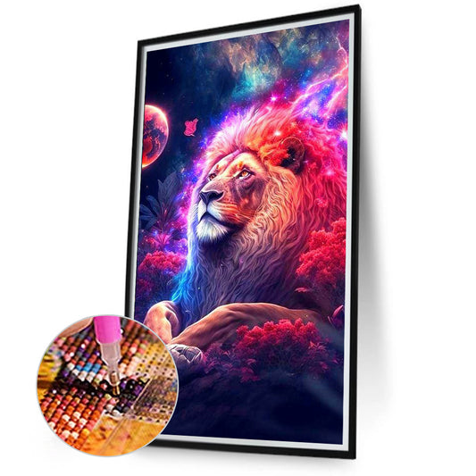 Lion - Full Round Drill Diamond Painting 40*70CM
