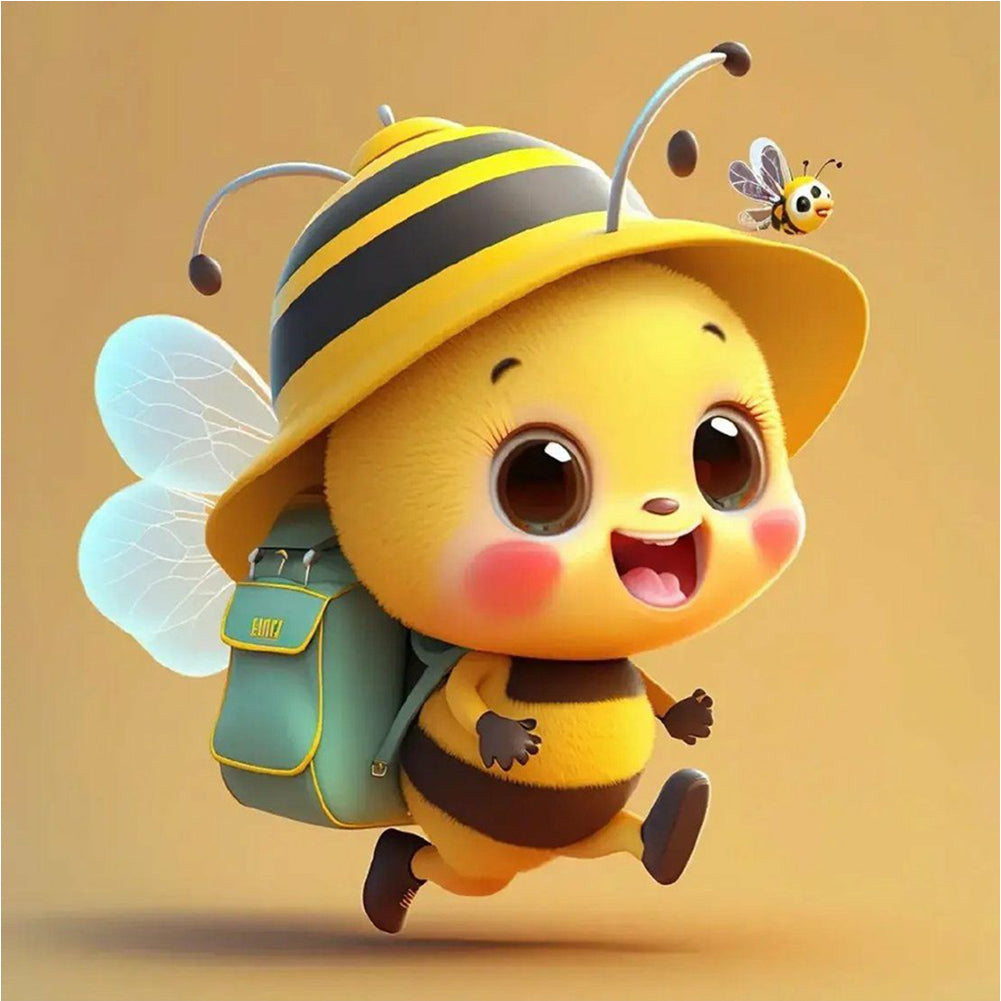 Yellow Bee - Full Round Drill Diamond Painting 30*30CM