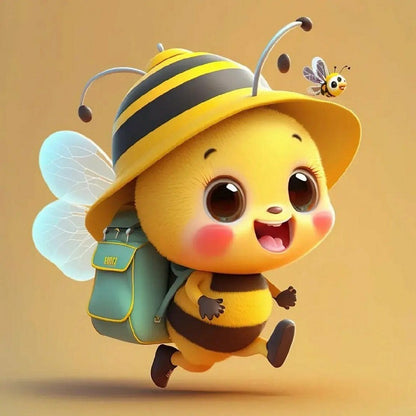Yellow Bee - Full Round Drill Diamond Painting 30*30CM