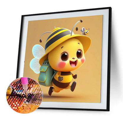 Yellow Bee - Full Round Drill Diamond Painting 30*30CM
