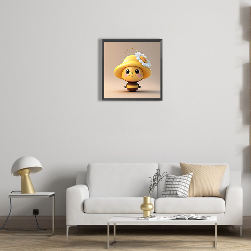 Yellow Bee - Full Round Drill Diamond Painting 30*30CM