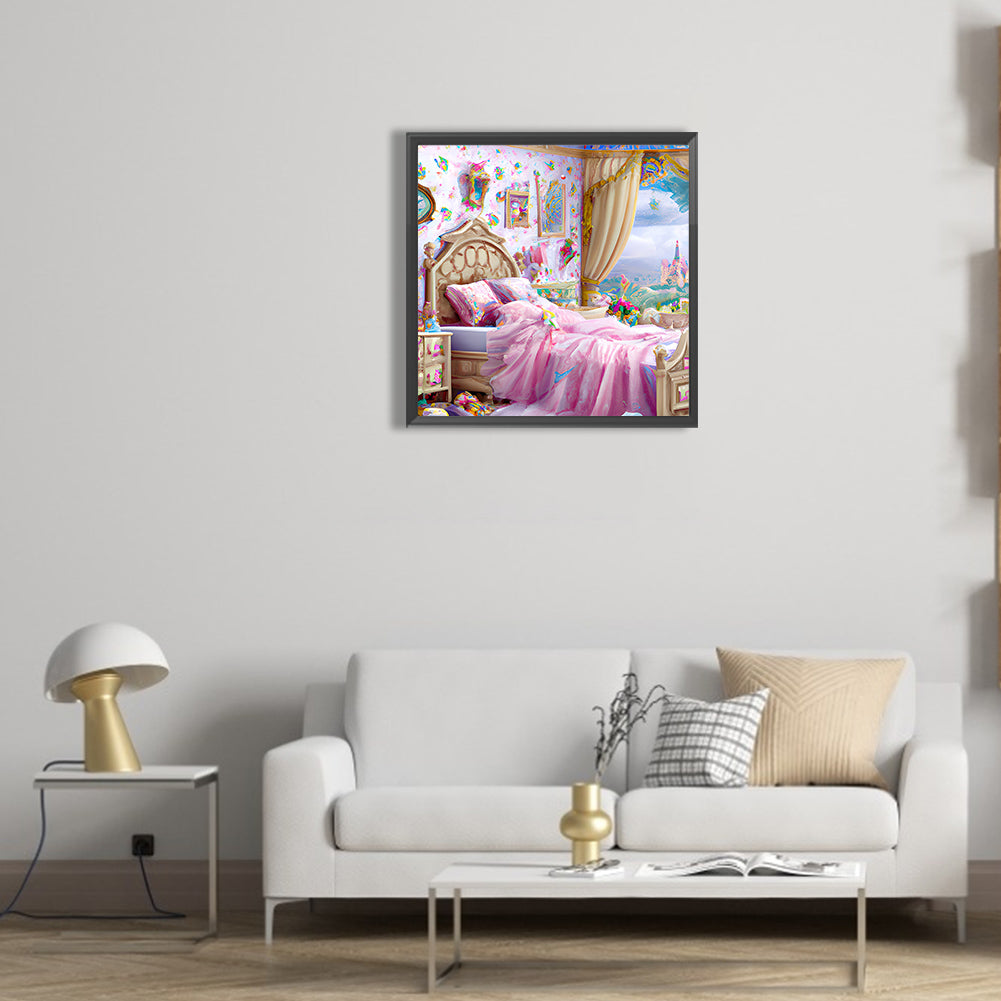 Princess Bedroom - Full Round Drill Diamond Painting 30*30CM