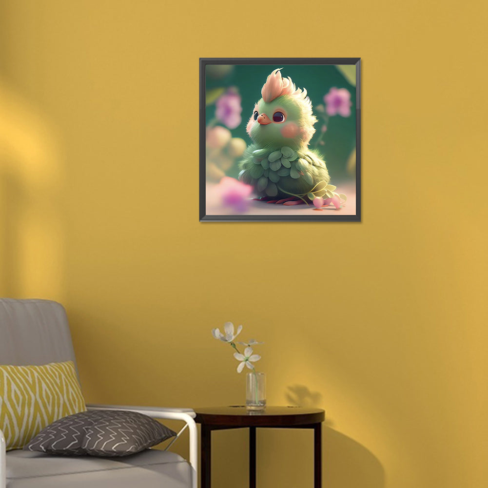 Green Animal Chick - Full Round Drill Diamond Painting 30*30CM