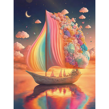 Fantastic Fancy Sailing - Full Round Drill Diamond Painting 30*40CM