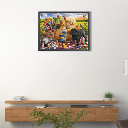 Pet Party - Full Round Drill Diamond Painting 40*30CM