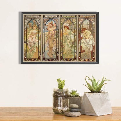 Art Illustration - Mucha - Full Round Drill Diamond Painting 70*50CM