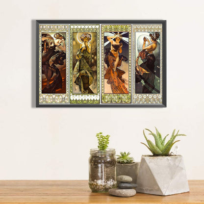 Art Illustration - Mucha - Full Round Drill Diamond Painting 70*50CM