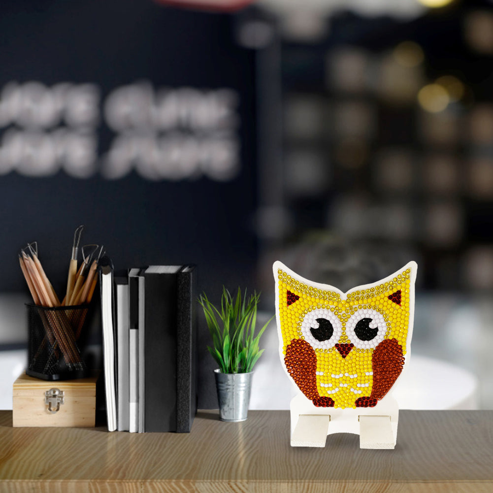 DIY Diamond Art Mobile Phone Stand Rack for Desktop Handmade Crystal Resin Craft