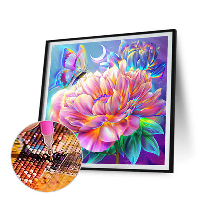 Flowers And Butterflies - Full Round Drill Diamond Painting 30*30CM
